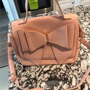 Elegant Pink Bow Handbag